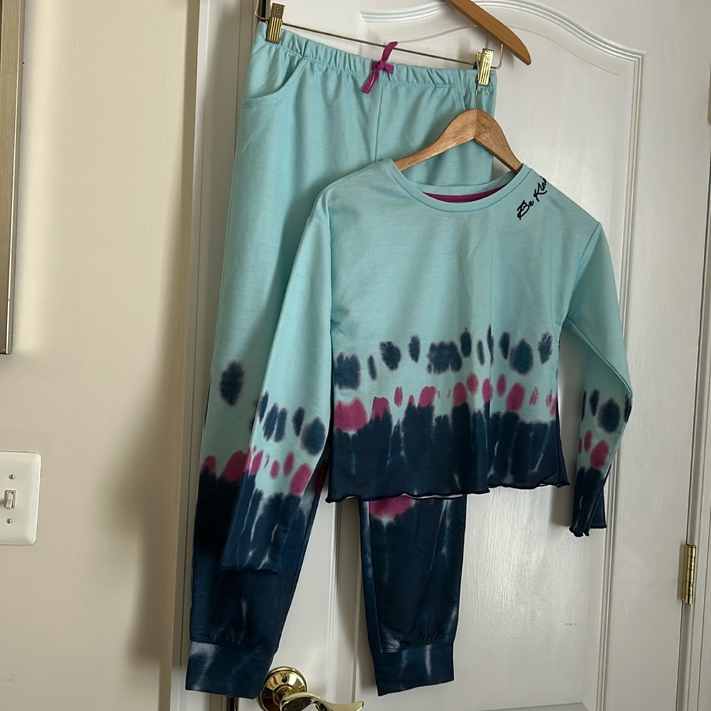 Dreamlife by US Angels Girls 2 piece tie dye sweat suit 10/12 NWOT